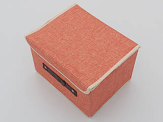 Коробка-органайзер Ш 26 * Д 20 * В 17 см. Колір персиковий для зберігання одягу, взуття або невеликих предметів