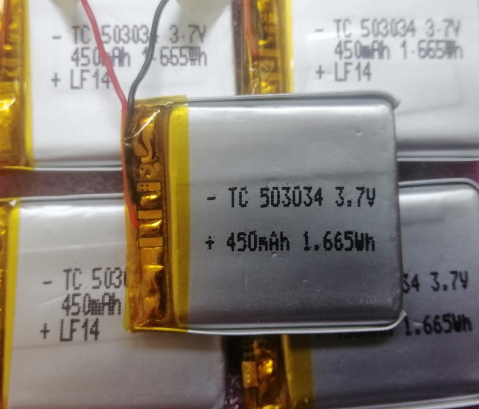 Акумулятор 503034 Li-pol 3.7 В 450 мА·год