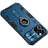 Захисний чохол Nillkin для iPhone 12 Pro Max (6.7 ") CamShield Armor Case Blue з захистом камери, фото 6