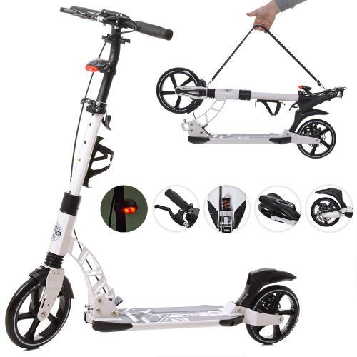 Двоколісний самокат D-Max -230.Білий. ДИСКОВИЙ ГАЛЬМО! від 6 до 18 років