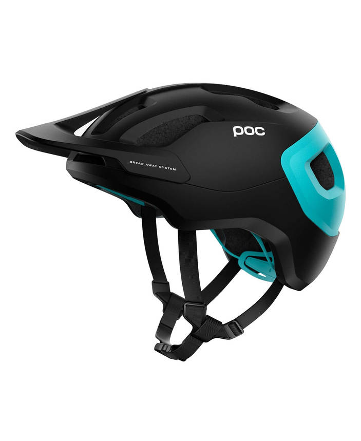 Шолом велосипедний POC Axion SPIN M/L 55-58 Uranium Black/Kalkopyrit Blue Matt, фото 2