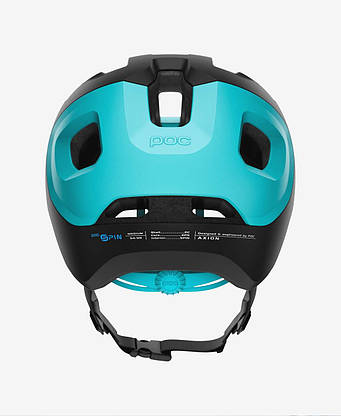 Шолом велосипедний POC Axion SPIN M/L 55-58 Uranium Black/Kalkopyrit Blue Matt, фото 2