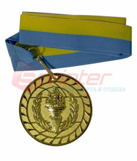 Медаль 6,5 см. золото зі стрічкою 1802-1