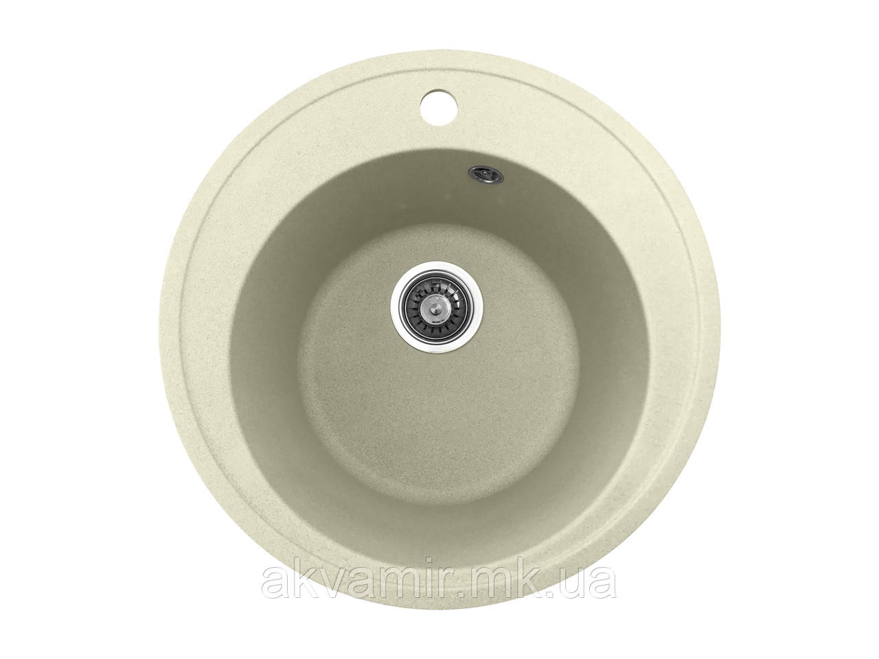 Кухонна мийка PoliComposite М01 (штучний камінь) ваніль, фото 1