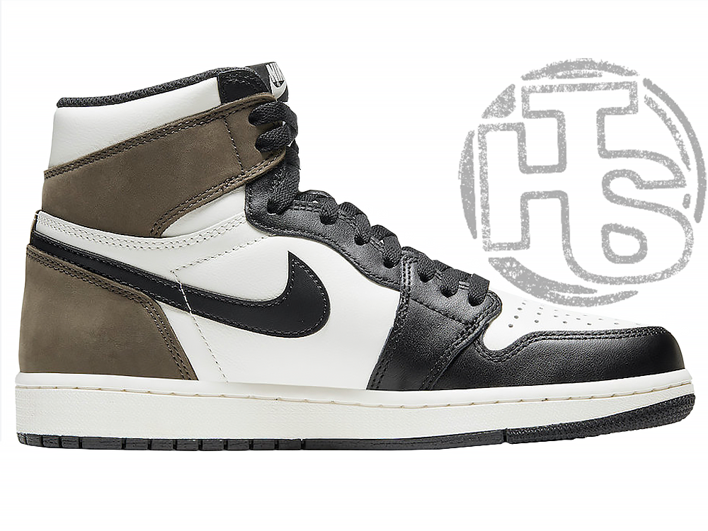 Жіночі кросівки Air Jordan 1 Retro Dark Mocha Black White Brown 555088-105