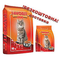 Преміум корм для котів вітамінізований ФАВОРИТ МІКС (яловичина, курка, риба) 10кг Польша пан кіт