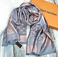 Палантин Louis Vuitton серо-персиковый