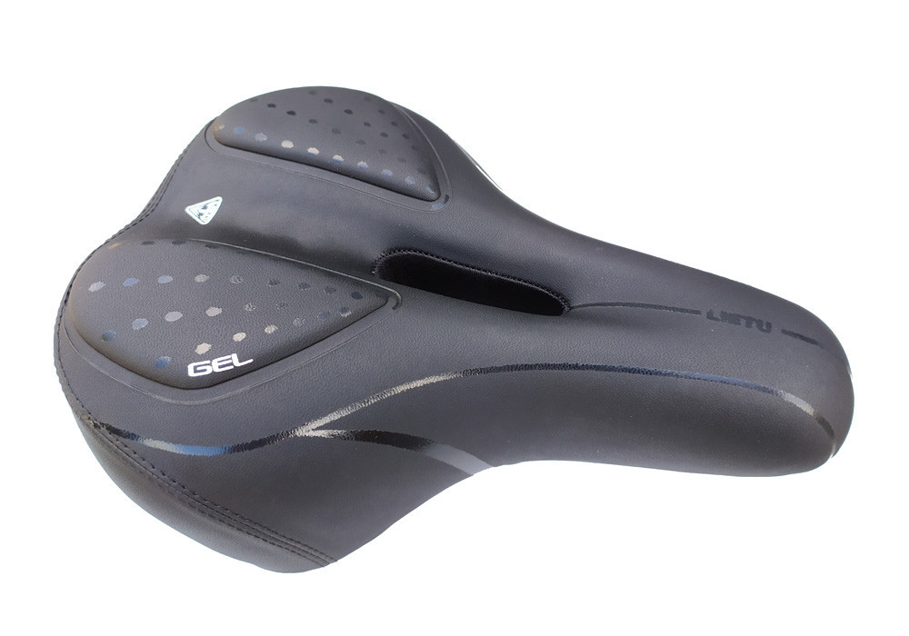 Сідло Lietu ZD-017 Комфорт, з вентиляційним отвором чорний (ZD-017), фото 1