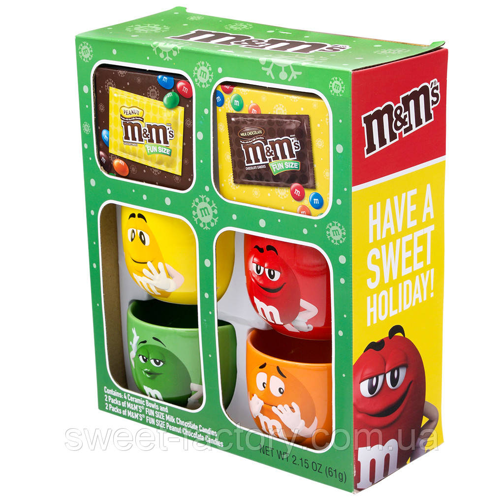 Набір із чашками M&M's Ceramic Bowl Set 61 g