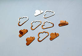 Набір дзеркальний пластик золото хмар 10 шт.