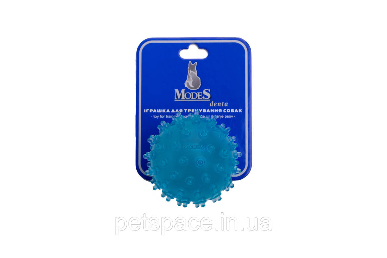 Іграшка для собак м'яч ModeS Denta (МодеС Дента, блакитний колір), 6см.