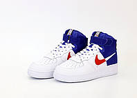 Nike Air Force 1 мужские кроссовки. Мужская обувь Найк Аир Форс. Кроссы Найк белые с синим и красным высокие