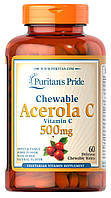 Витамин С Chewable Acerola with Vitamin C 500 mg 60 chewables EXP 08/23 года включительно