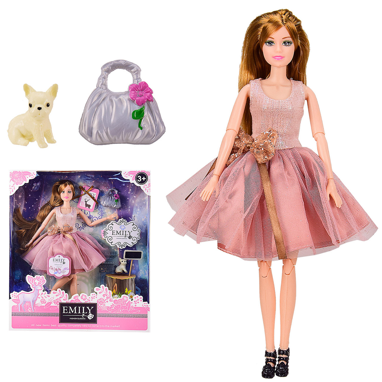 Кукла "Emily Fashion Classics", с собачкой (QJ087C) (ID#1336634927 ...