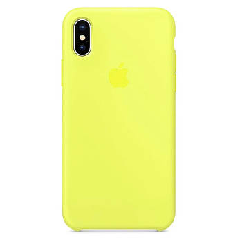 Чохол Silicone case для IPhone X/Xs Flash лимонний