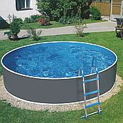 Басейн каркасний круглий Azuro 3.6 х 1.2 м Graphite морозостійкий