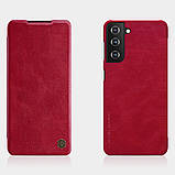 Захисний чохол-книжка Nillkin для Samsung Galaxy S21+ Qin leather case Red Червоний, фото 6