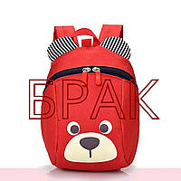 БРАК Рюкзак детский маленький, мишка. Красный с поводком. ( код: IBD001R-1 )