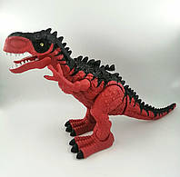 Динозавр интерактивный 45 см, ходит, рычит, несет яйца, 666-11A, красный