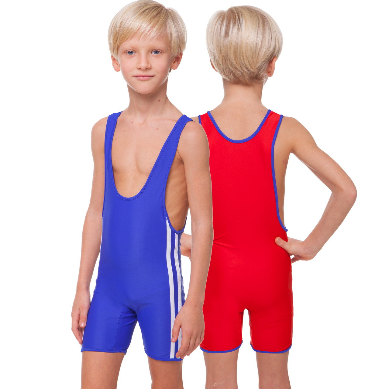 Трико для боротьби двостороннє дитячий/підлітковий CO-3043 червоний-синій, фото 1