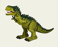 Динозавр интерактивный 45 см, ходит, рычит, несет яйца, 666-11А, зеленый