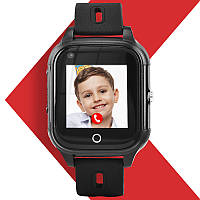 Дитячий розумний годинник з GPS JETIX DF100 вологозахищений з 4G відеодзвінком і прослуховуванням (Black)