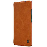 Захисний чохол-книжка Nillkin для Samsung Galaxy S21 Ultra Qin leather case Brown Коричневий, фото 3