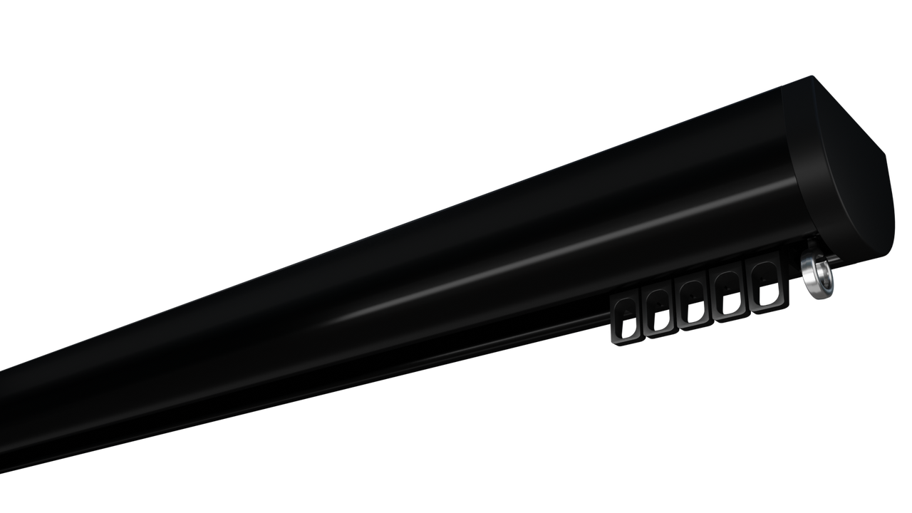 Карниз для штор стельовий Техно 15 (в зборі) Чорний Аналог, фото 1