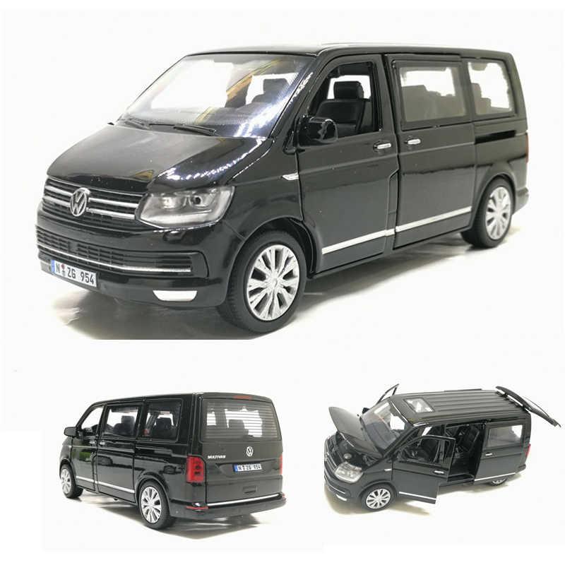 Машинка металева Volkswagen T5 Multivan зі світлом і звуком відкриваються двері, багажник, капот