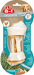 Ласощі для собак 8in1 Delights pro Dental Кістку з м'ясом M/14 см 1 шт