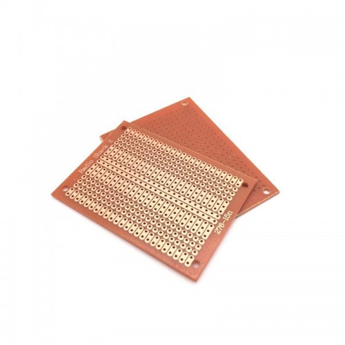 Макетна плата 50x70 мм одностороння з шинами харчування гетинакс Radio Shaek 2 276-15n 1,2 мм