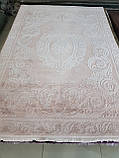 Ніжно-рожевий бавовняний класичний килим, фото 2