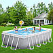 Каркасний басейн Intex 26792, 488 x 244 x 107 см (Насос фільтр 3 785 л/год, сходи, тент, підстилка), фото 2
