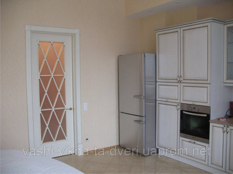 Двері білі соснові шпоновані дубом - фото 6 - id-p191262259