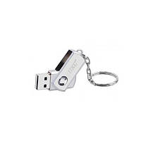 Флешка на 8 Гб UKC USB Flash Card, поворотний корпус, срібляста S