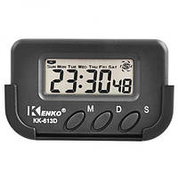 Часы в авто Kenko KK 613 D, индикация секунд, будильник, черные S
