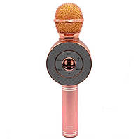 Бездротовий караоке мікрофон Bluetooth WSTER WS-668, рожевий (SHiz12449)