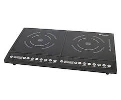 Індукційна електроплита Domotec MS-5862, 2 конфорки, чорна S
