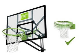 Баскетбольний щит Exit регульований + кільце з амортизацією
