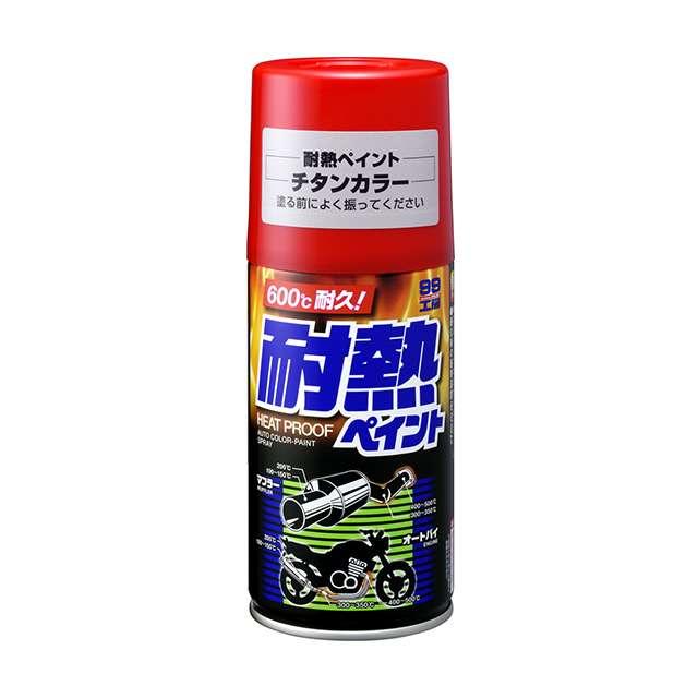 Термостійка фарба SOFT99 Heatproof Paint - Titanium темно-сріблястого кольору 300 мл, фото 1