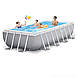 Каркасний басейн Intex 26790 — 6, 400 х 200 х 122 см (насос фільтр 6000 л/год, сходи, тент, підстилка), фото 3