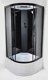 Душовий бокс VIVIA 95 NERO RC 90x90x215 глибокий піддон