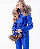 Лыжный зимний комбинезон женский синий
