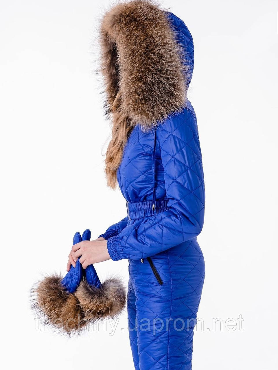 Лыжный зимний комбинезон женский синий - фото 2 - id-p52502769