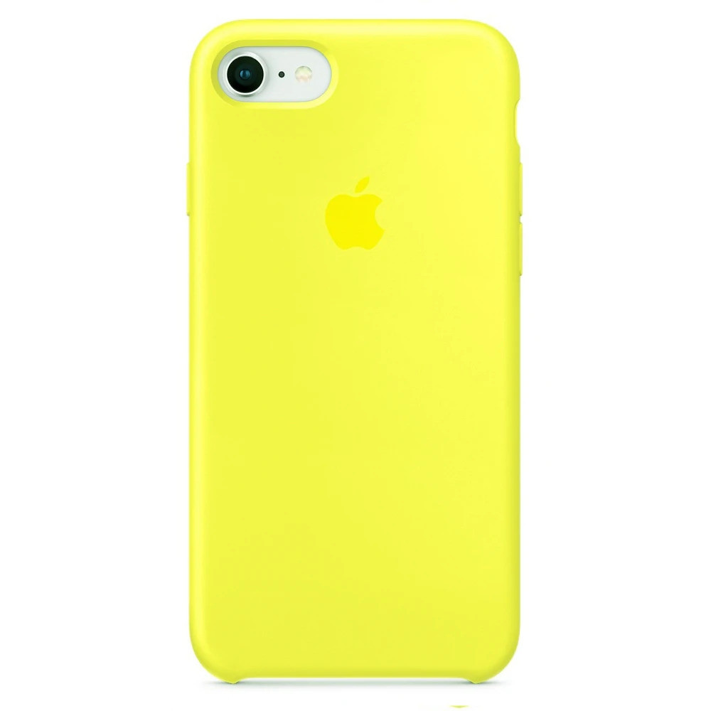 Чохол Silicone case для IPhone 8 Flash лимонний