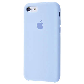 Чохол Silicone case для IPhone 7 Lilac cream блакитний