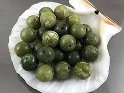 Нефрит 8 мм матовий, круглий 1 шт.