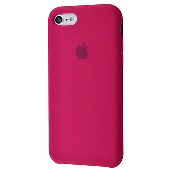 Чохол Silicone case для IPhone 7 Rose red бордовий