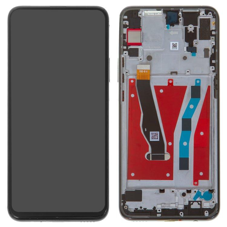 Модуль для Huawei P Smart Z, Y9 Prime 2019, чорний, із сенсорним екраном, з рамкою, Original PRC