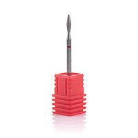 Фреза алмазная Nail Drill для обработки кутикулы "Пламя" - 243 023R диаметр 2.3 мм (красная насечка)